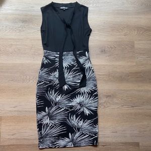 Black and white bodycon dress